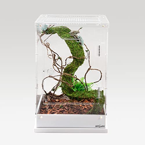 REPTI ZOO TwoWay Acrylic Reptile & Insect Enclosure, 12x12x18 Inch