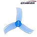 16pcs Gemfan 2040 3-Blade Propellers 2.0 Inch Triblade Props Compatible with 0804 0806 1103 1104 1105 6200-10000KV Brushless Motors (Transparent and Transparent Blue)