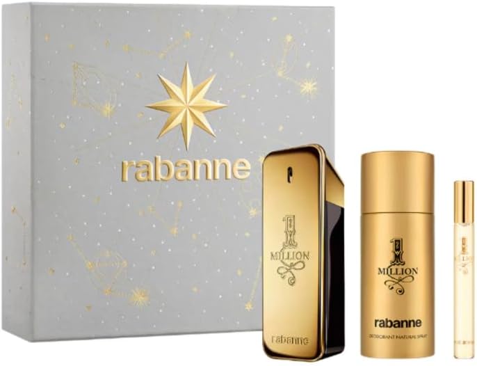 Paco Rabanne 1 Million Men's Gift Set 100ml EDT 150ml Deodorant 10ml Travel
