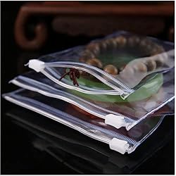 100 Self Seal PVC Pack Zipper Lock Bags,Clear