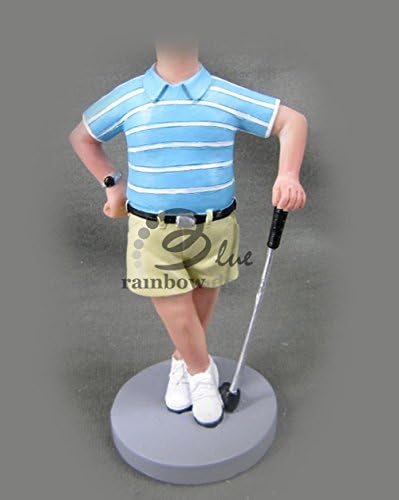 Custom Bobblehead Golfer Posing with Golf Club