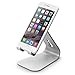 elago M2 Phone Stand [Silver] - Premium Aluminum, Angled for Video Calls, Cable Management, Aluminum Phone Stand Compatible with iPhones, Galaxy, and Other Smartphones