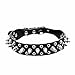Howstar Pet Collars, Adjustable Rivet Spiked Studded Puppy Collar Cool Dog Neck Strap, Soft PU Leather, Multiple Color (M, Black)
