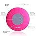 Ecandy Wireless Bluetooth Waterproof Shower Speaker with Dedicated Suction Cup - Retail Packaging-Pink