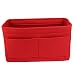Lmeison Felt Insert Bag Organizer, Bag in Bag for Handbag Purse Organizer Multi Pocket Insert In Bag fit with Tote & Handbag, Speedy 30 and Longchamps Tote Bag, Red (Medium)