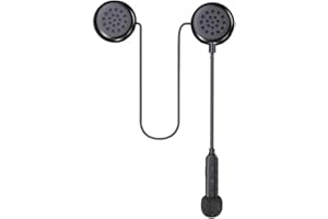 JZAQ Motorcycle Helmet Bluetooth 5.0 Waterproof Sports Headset Music Control, 80 Hours Playtime, Ultra Thin Earphones for Cycling/Skiing/Riding