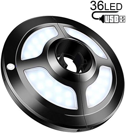 Swonuk Solar String Lights, Patio Umbrella Light with 36 LEDs, 2 Lighting Modes, Built-in Lithium Battery, Outdoor Lamps, 15-36 Hours, USB Charging, Garden Lighting, Outdoor Camping Tent Lights