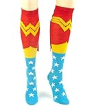 DC Comics Wonder Woman Knee High NON- Shiny Cape Socks