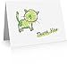 Cats Thank You Note Cards (24 Foldover Cards and Envelopes)
