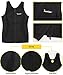 Men Hot Neoprene Corset Body Shaper Zipper Waist Trainer Vest for Workout Sauna Tank Top plus size Workout Shirt (M, Black Sauna Tank Top)