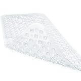 Yimobra Original Bath Tub and Shower Mat Extra Long, Non-Slip with Drain Holes, Suction Cups, Phthalate Free, Machine Washable Materials Bathroom Mats (34.5 x 15.5 Inch, Clean)