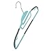 Juvale 50-Pack Flocked Hangers - Non-Slip Plastic Hangers, Thin Hangers, Non Slip Hangers, Teal - 16 x 9 Inches