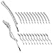 Folansy 24 Pieces Clear Rhinestone Bobby Pin Crystal Hair Pin Metal Hair Clips Decorations for Lady Women Girls,Silver