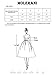 MOLERANI Women's 3/4 Sleeve A-line and Flare Midi Long Dress with Pockets Black L