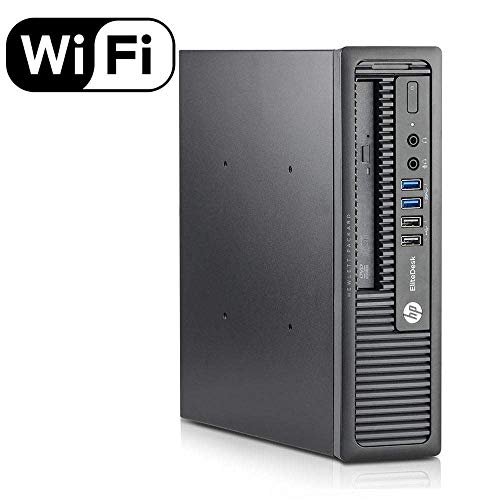 HP Elitedesk 800 G1 Ultra-Slim Desktop Computer, Intel i7-4770s up to 3.9 GHz, 8GB RAM, 240GB SSD, DVD, Windows 10 Professional 64 Bit (Renewed)