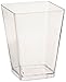 Zappy 50 5 oz Tall Square Clear Dessert Cups Dessert Glasses Shot Glasses Trifle Bowl Clear Disposable Plastic Dessert Tumbler Cups Party Cups