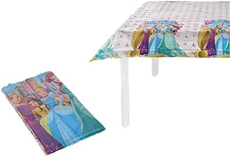 0822; Disney Princess Party Tablecloth; Ideal for Parties and Birthdays, 120 x 180 cm