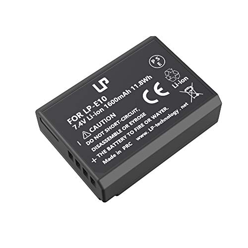 LP LP-E10 Battery Rechargeable, Compatible with Canon EOS Rebel T7, T6, T5, T3, T100, 4000D, 3000D, 2000D, 1500D, 1300D, 1200D, 1100D & More (Not for T3i T5i T6i T6s T7i)