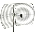 Premiertek Outdoor 2.4GHz 24DBI Directional High-Gain N-Type Female Aluminum Die Cast Grid Parabolic Antenna (ANT-GRID-24DBI)