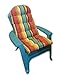 RSH Decor: Tufted Adirondack Chair Cushion | 42.5” x 21” | All-Weather Spun Fabric | Water and Fade-Resistant | Outdoor Cushion for Patio Furniture | Bright Colorful Stripe