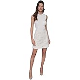 KARL LAGERFELD Paris Women's Embellished Tweed Skirt (Soft White, 10)