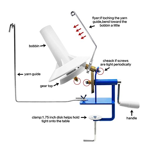 image for cuteDIY Yarn Winder Yarn Ball Winder Jumbo Yarn Swift for Wool 10-Ounc
