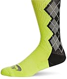 Nike Men's SB Argyle Skateboarding Performance Socks Large (8-12) Venom Green