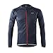 ARSUXEO Outdoor Sports Men's Slim Fit Cycling Jersey Long Sleeves Bike Bicycle MTB Shirts 6022 Gray Size X-Large