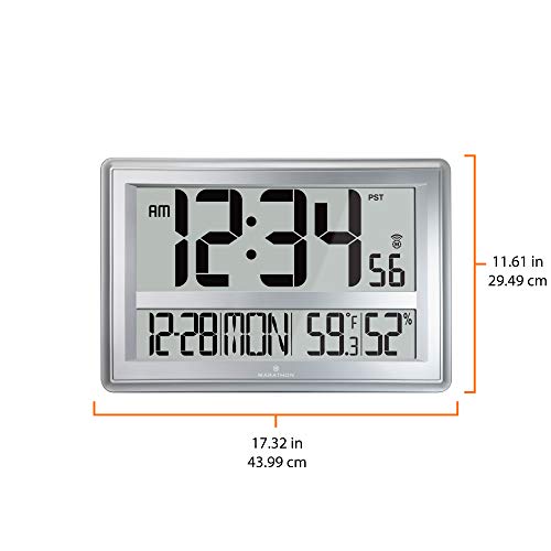 MARATHON Jumbo Atomic Wall Clock with Table Stand Pricepulse