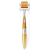 Professional Derma Roller 192 Individual Real Needles Titanium Micro Needles Microneedling Roller for Home Use with Storage Case & User Manual