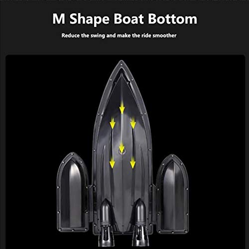 Hxsd Bateau D’appât De Pêche Rc Coque Entièrement Fermée 2 Moteurs Bateau De Nidification Simple Trémie D’amorce Amovible Bouée Indépendante Veilleuse Bateau Rc