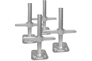 CBM Scaffold 12" X 1-1/4" Leveling Screw Jack w/Base Plate (Set of 4)