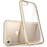 iPhone 7 Case, [Scratch Resistant] i-Blason Clear [Halo Series] for Apple iPhone 7 Cover 2016 Release (Clear/Gold)