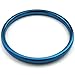 KONOV Mens Womens Stainless Steel Ring, 2mm, Comfort Fit Band, Blue, Size 9