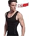 Showbellia® Men Shapewear Tummy Stomach Control Girdle Vest Waist Trimmers Corset Compression Slimming Abdomen Tank Tops Hook & Eye Closure, Black, One Size Fits Waist 34-44