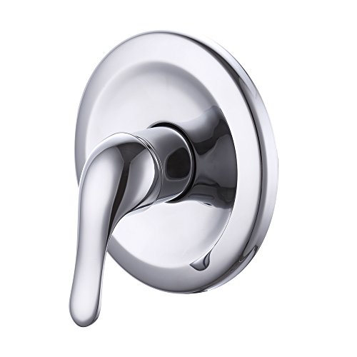 KES BRASS Anti-Scald Pressure Balance Rough-in Valve with Trim (handle and face plate) Set with Built-in Service Stop Check Valve Polished Chrome, LB6721