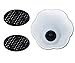 Chris.W 50Pcs Flower Pot Hole Mesh Pad - 4.5cm Diameter Bottom Grid Mat - Prevent Soil Loss Breathable Gasket - Drainage Netting for Bonsai