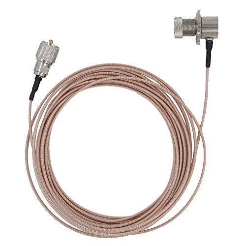 KENMAX 5M Handheld Radios Antenna Extension Cable with PL-259 and SO-239 Connectors for Car Radio Kenwood ICOM