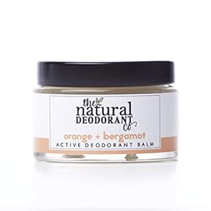 The Natural Deodorant Co, Active Deodorant Balm Orange & Bergamot 55g, Aluminium Free, Plastic Free, Extra Strength