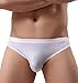 WINDAY Men Briefs Breathable Ice Silk Triangle Bikinis and Briefs N04 XXL/US XL 4-Pack White