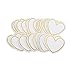 Kate Aspen Heart Shaped Cards for Wish JAR (Set of 50) Accessory, One Size, White, Gold