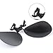 Besgoods 2Pcs Mirror Polarized Clip-on Sunglasses Flip up Glasses Sports, Blue Black