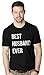 Mens Best Husband Ever T Shirt Funny Saying Novelty Tee Gift for Dad Cool Humor Funny T Shirts Love Apparel for Men Cool Dad Joke Short Sleeve Novelty Tees Black XL