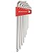 PB Swiss PB 212LH-10 9 Piece Long Chrome Ball point Hex/Allen Key Set