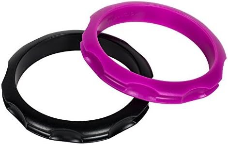 Hairbanglez 2 Pair Pack Sporty Silicone Fashion Hair Band Bracelets - Black/Orchid Pink