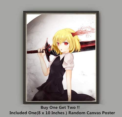 QG Art Princess Saber Knight of Touhou EX Video Game Canvas Art Prints Poster,No Frame