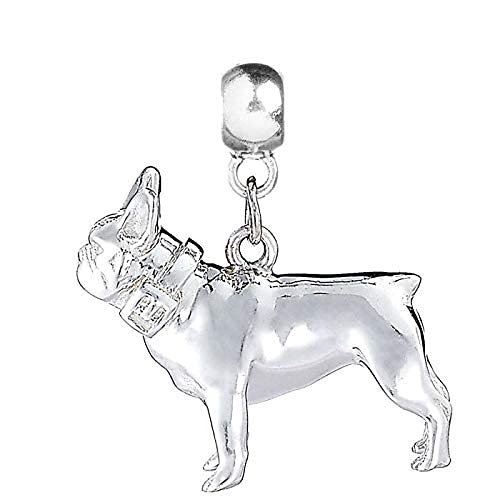 MYLEE London French Bulldog Silver Plated Slider Charm ML015-AS