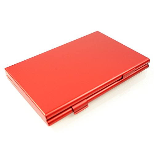 Foto&Tech Red Aluminum Memory Card Carrying Case 24 Slots for Micro SDHC Card Lexar SanDIsk Kingston Sony Samsung