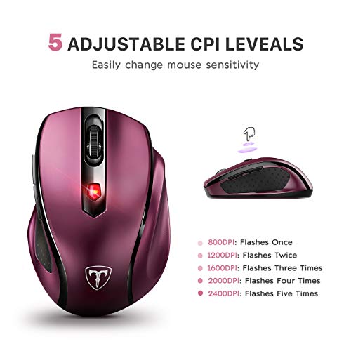 VicTsing MM057 2.4G Wireless Portable Mobile Mouse Optical Mice with ...