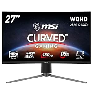 MSI 湾曲ゲーミングモニター MAG 27CQ6PF 27インチ/WQHD/RAPID VA/180Hz/0.5ms(GTG)/AMD